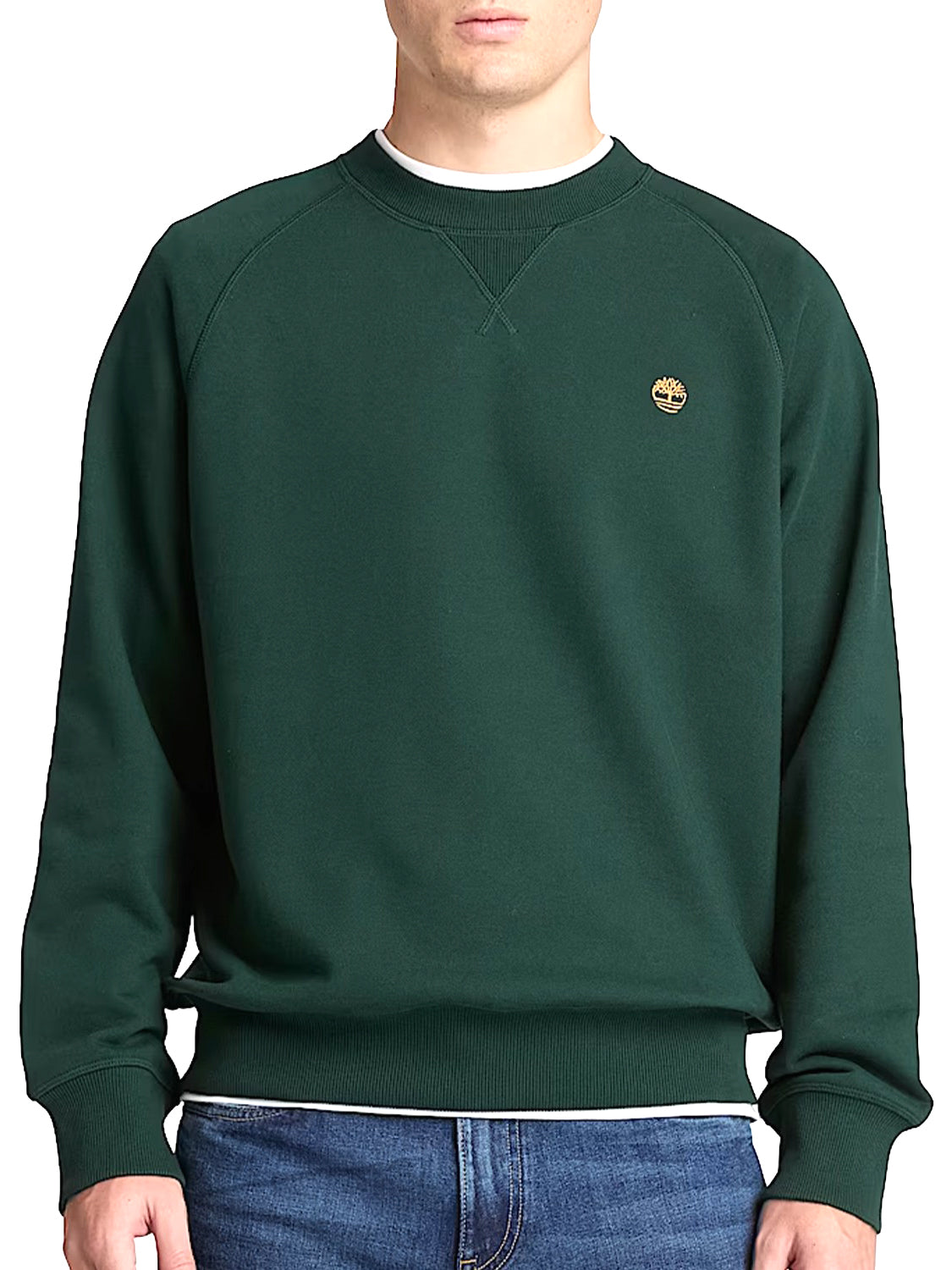 TIMBERLAND Felpa Lb Crew Timberland - Verde Scuro Dark green