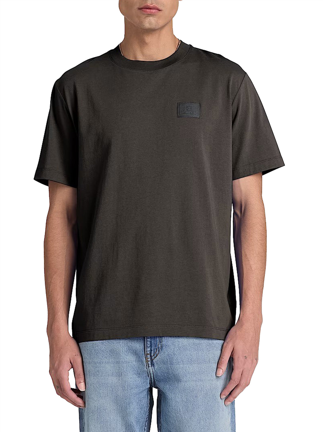 TIMBERLAND T-Shirt Silicon Badge Ss Timberland - Nero BLACK
