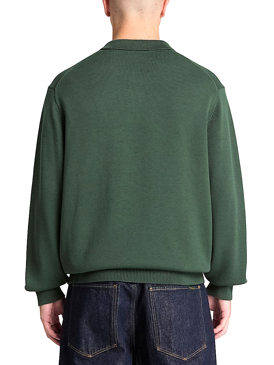 TIMBERLAND Maglione Timberland Stile Polo in Cotone Williams River Verde Dark green