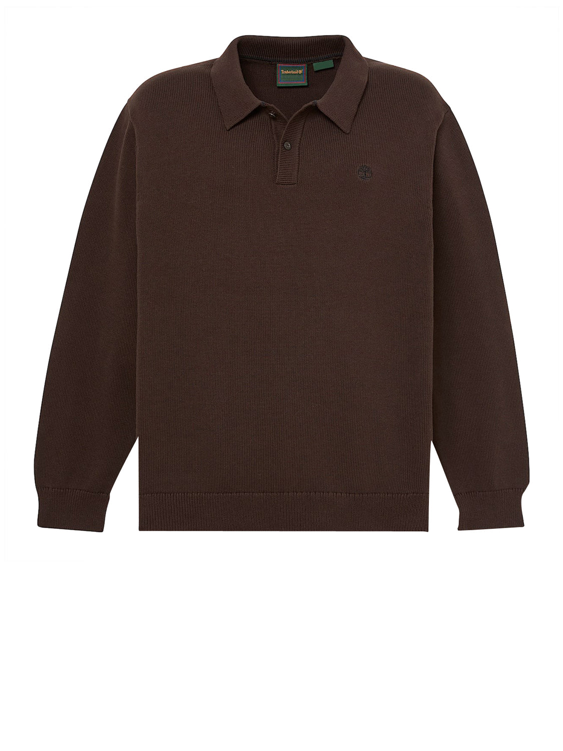 TIMBERLAND Maglione Timberland Stile Polo in Cotone Williams River Marrone Dark Brown