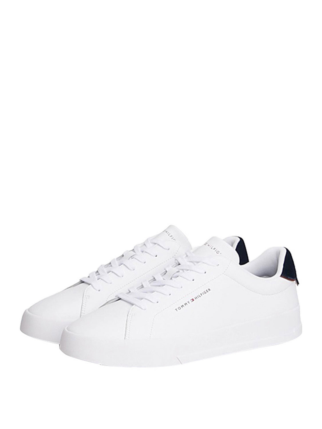 TOMMY HILFIGER 1USCITA Sneakers Tommy Hilfiger Sportive In Pelle Con Logo - Bianco White/Navy Blue