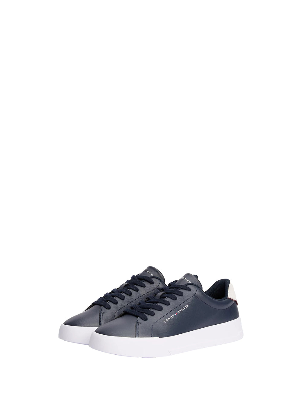 TOMMY HILFIGER 1USCITA Tommy Hilfiger Th Court Lth Detail Sneakers Uomo Desert Sky - Multicolore Navy Blue