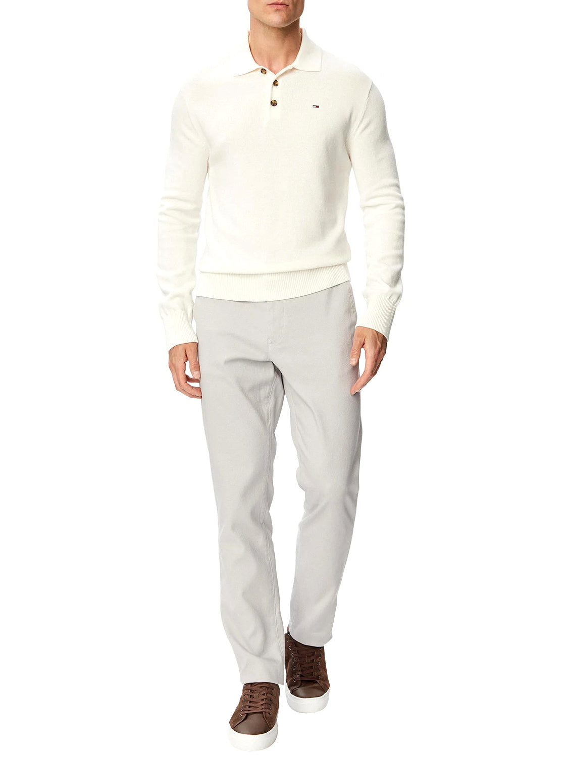 TOMMY JEANS 1USCITA Tommy Jeans Maglione In Tinta Unita Bianco Off White
