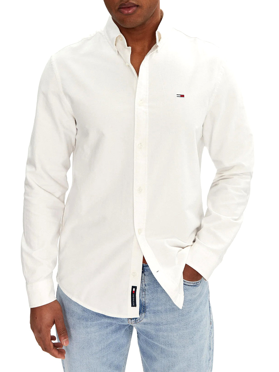 TOMMY JEANS 1USCITA Tommy Hilfiger Camicia Tinta Unita Ecru Ecru