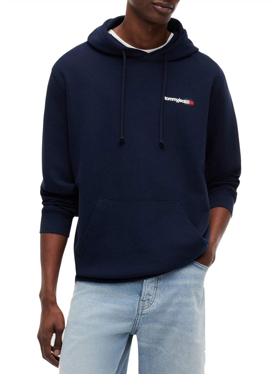 TOMMY JEANS 1USCITA Tommy Jeans Felpa Logo Stampato Navy Dark Night Navy