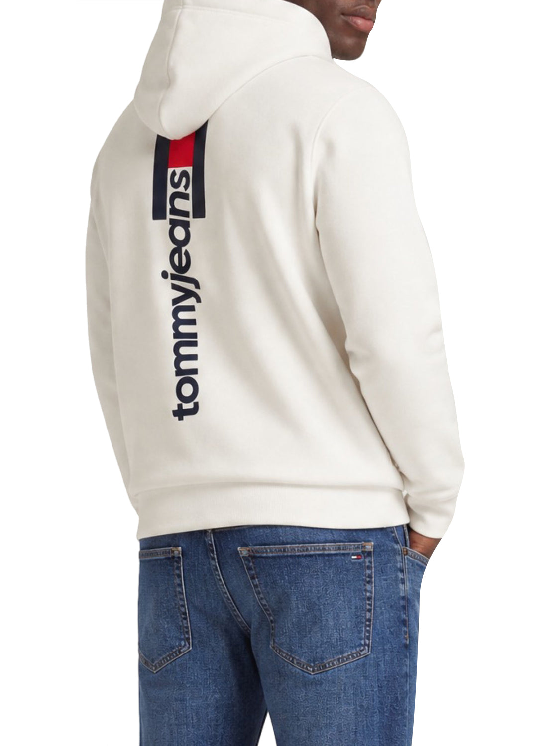 TOMMY JEANS 1USCITA Tommy Jeans Felpa Logo Stampato Bianco Ancient White