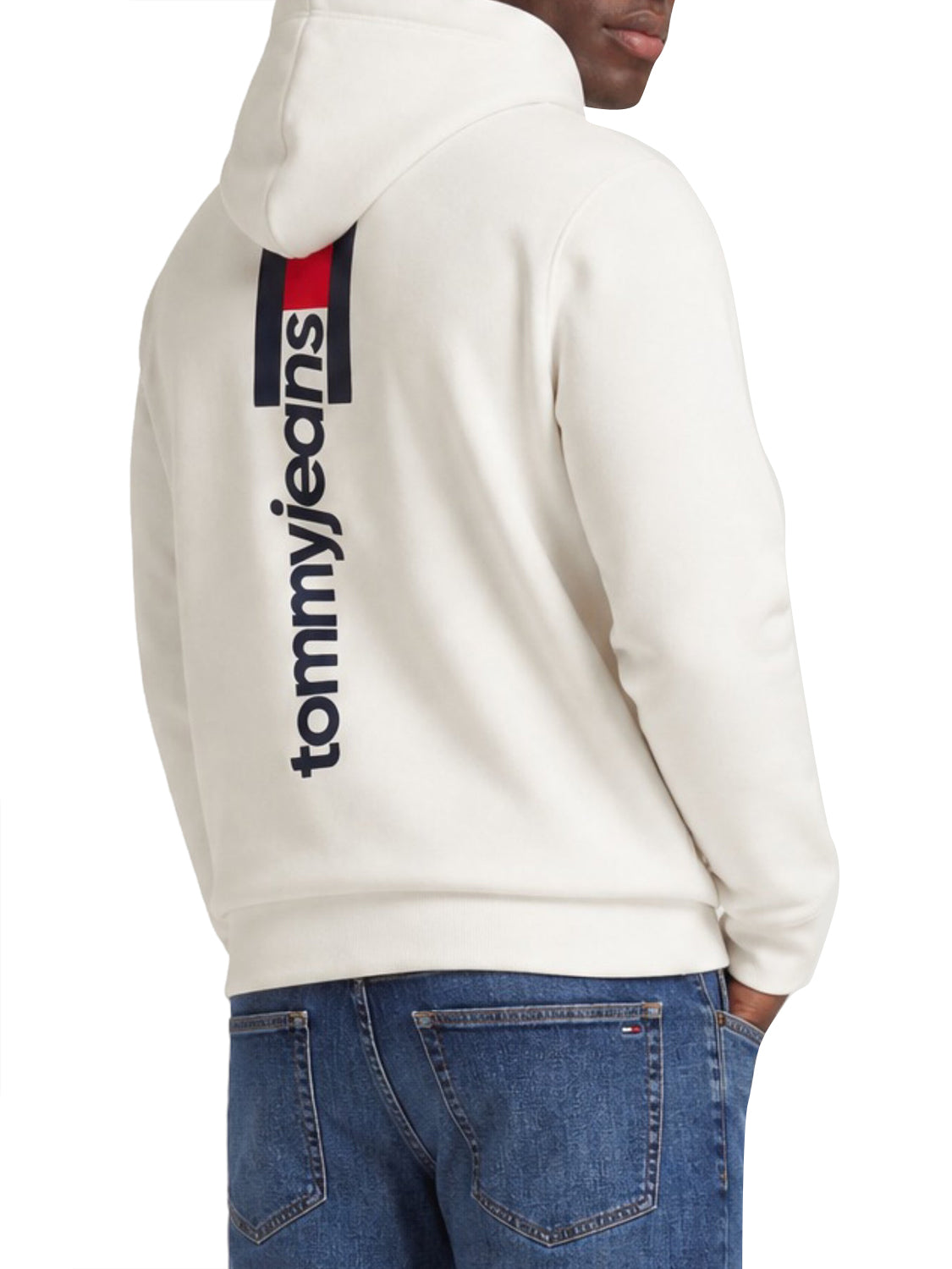 TOMMY JEANS 1USCITA Tommy Jeans Felpa Logo Stampato Bianco Ancient White
