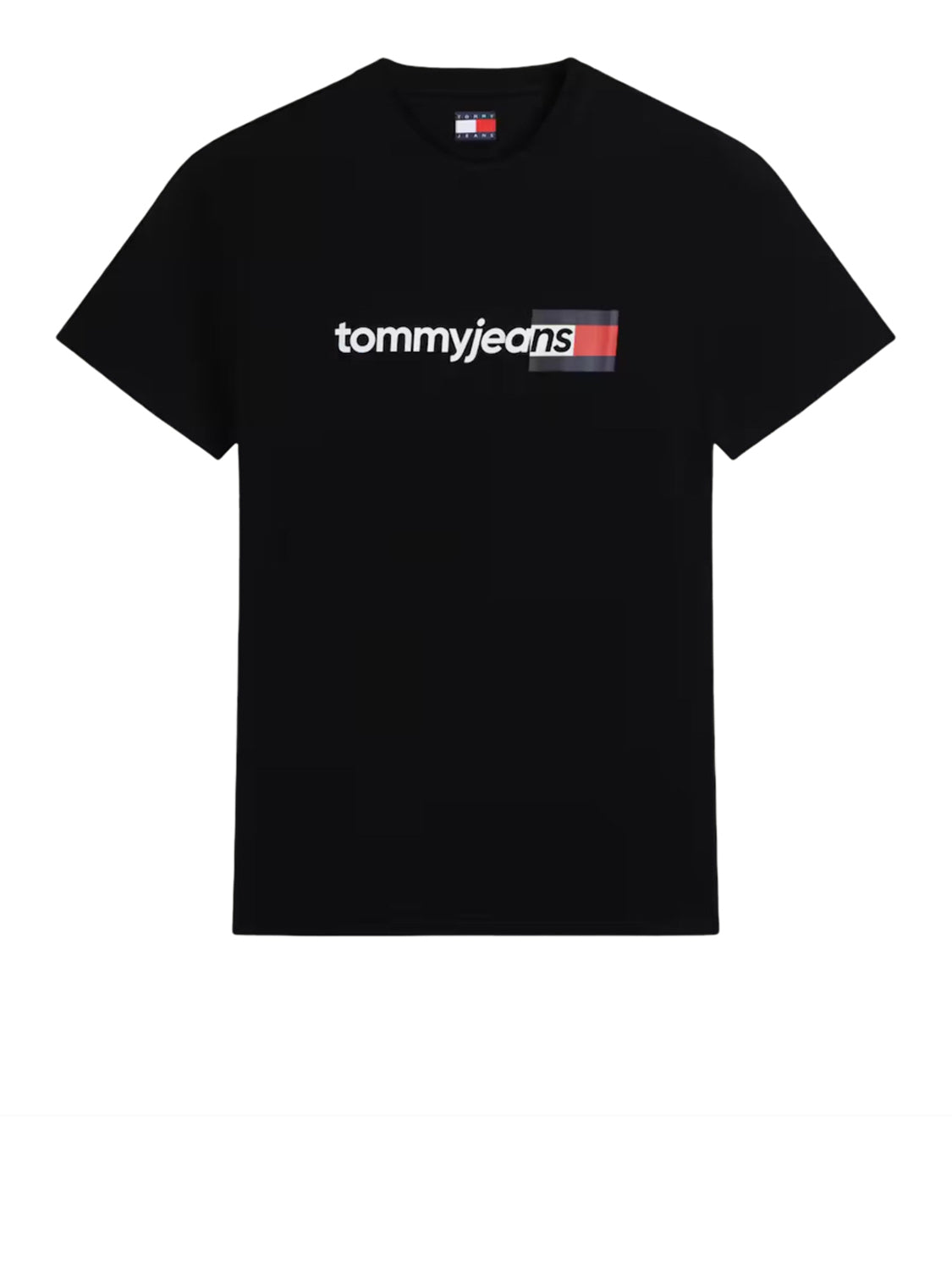 TOMMY JEANS 1USCITA Tommy Jeans T-Shirt Logo Frontale Nero BLACK