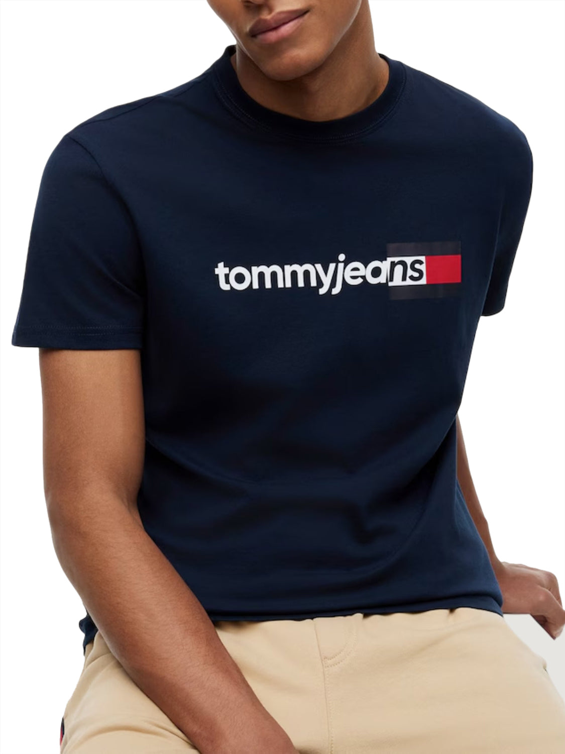 TOMMY JEANS 1USCITA Tommy Jeans T-Shirt Logo Frontale Navy Dark Night Navy