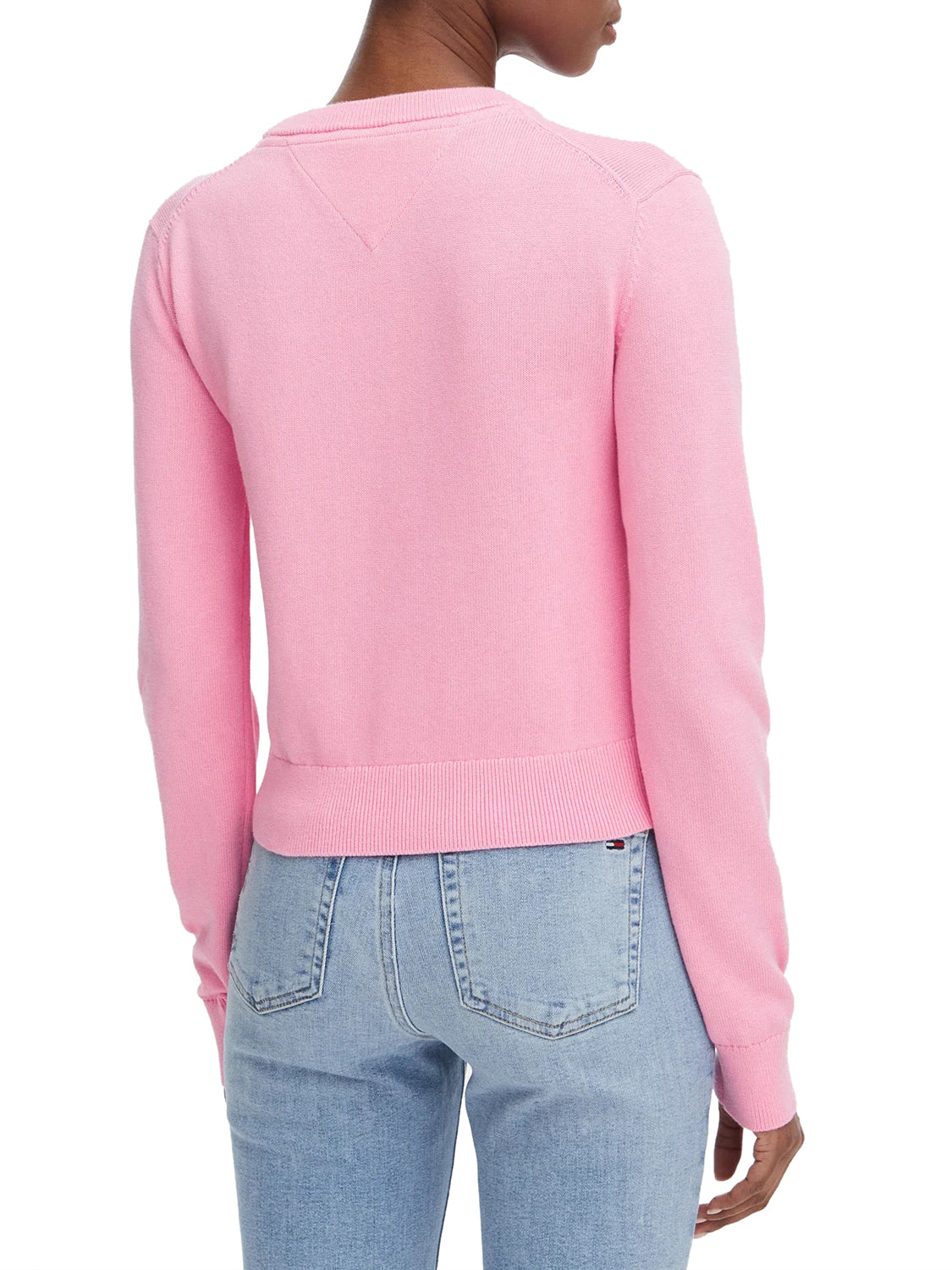 TOMMY JEANS 1USCITA Tommy Jeans Maglia Logo Frontale Rosa Pink Daisy