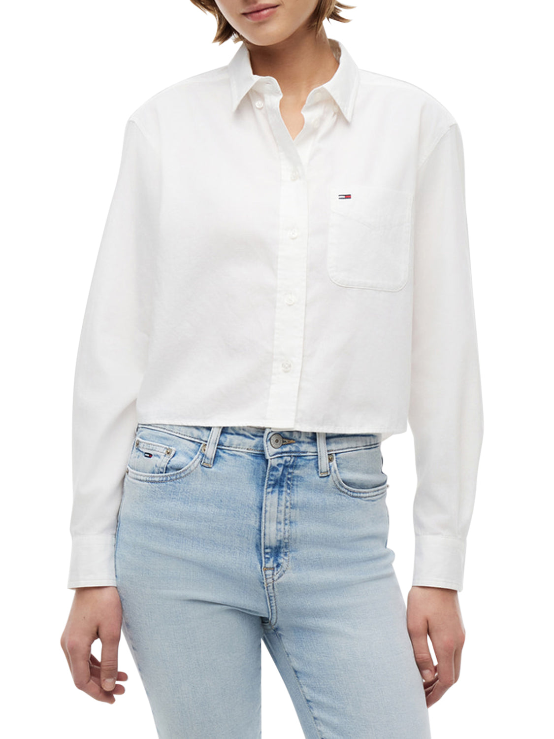 TOMMY JEANS 1USCITA Tommy Jeans Camicia In Tinta Unita Bianco Ecru