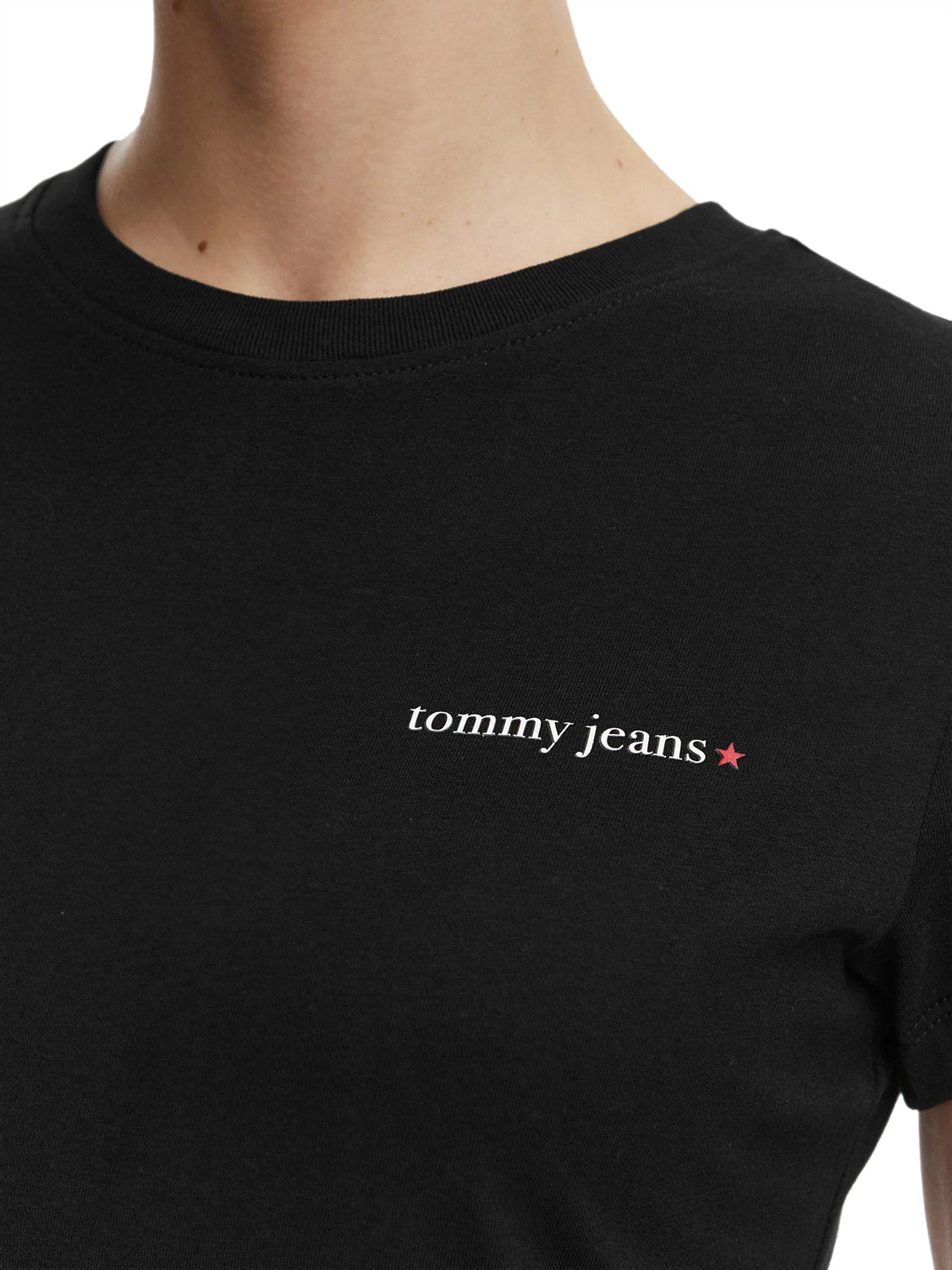 TOMMY JEANS 1USCITA Tommy Jeans T-Shirt Logo Frontale Nero BLACK
