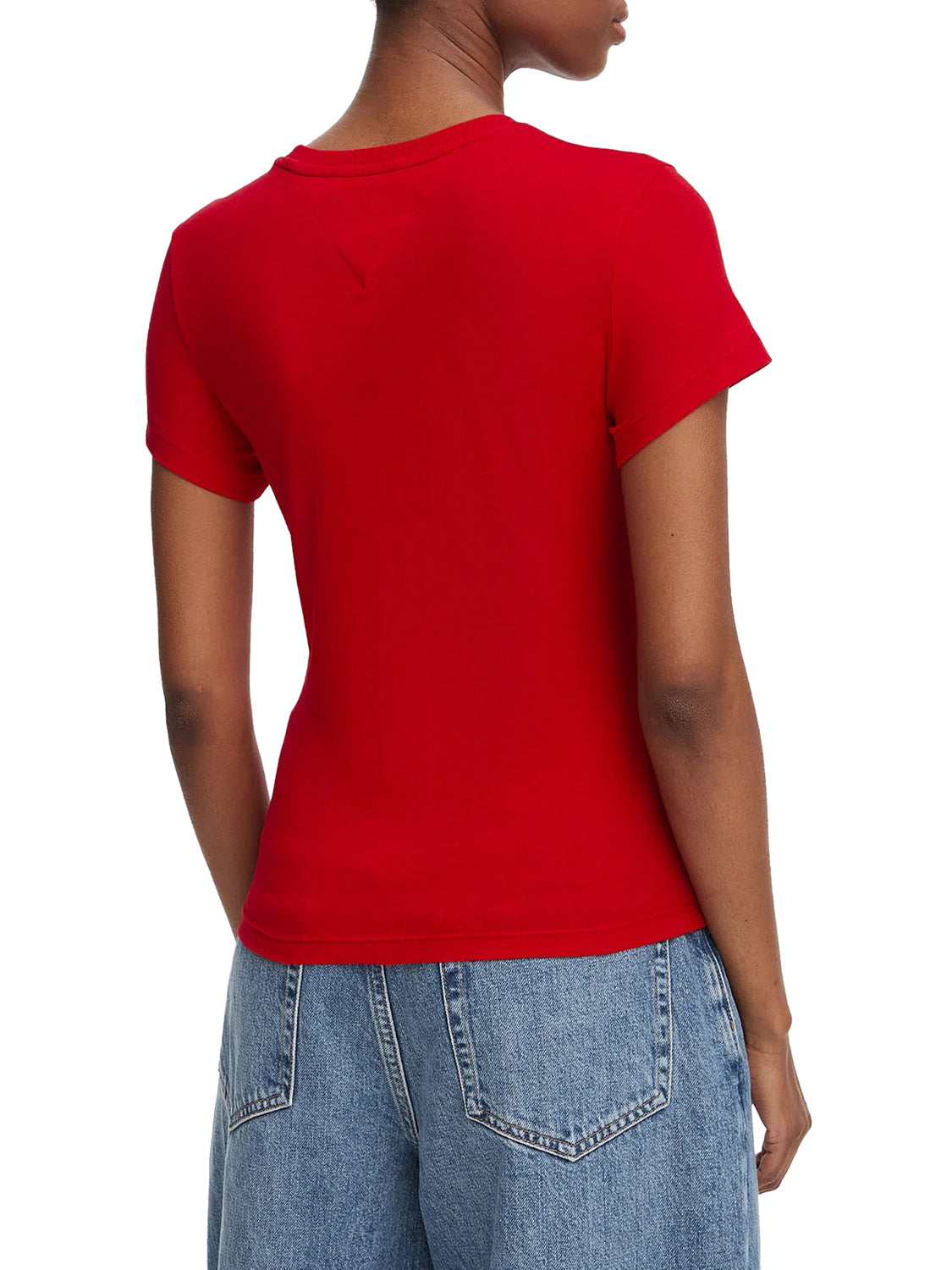 TOMMY JEANS 1USCITA Tommy Jeans T-Shirt Logo Frontale Rosso Amaryllis Red