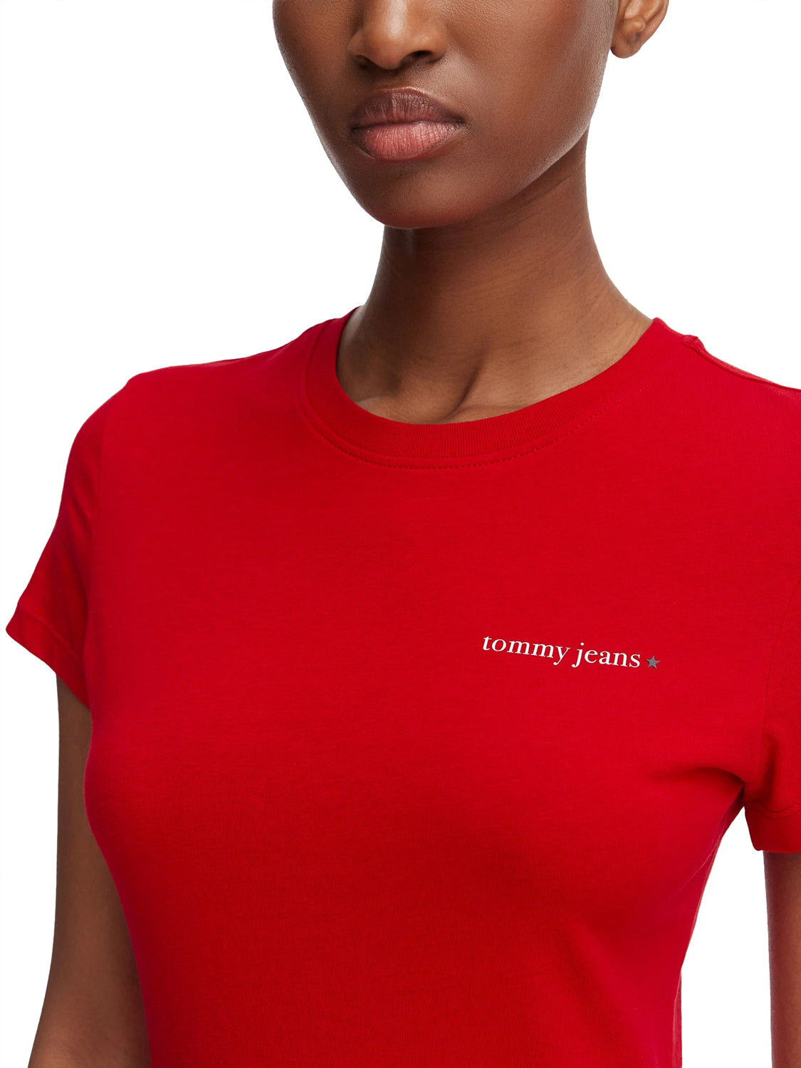 TOMMY JEANS 1USCITA Tommy Jeans T-Shirt Logo Frontale Rosso Amaryllis Red