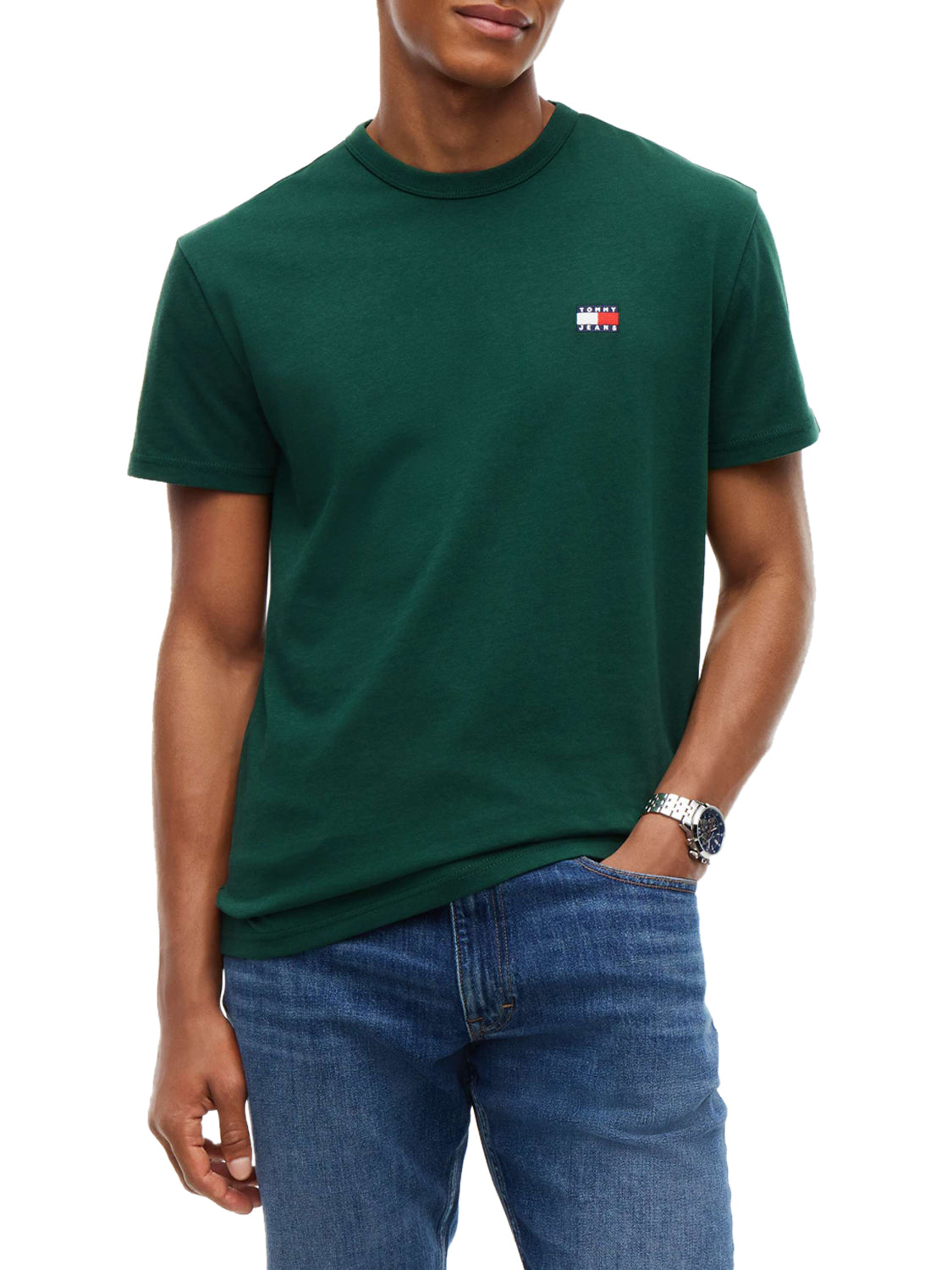 TOMMY JEANS 2USCITA Tommy Jeans T-Shirt In Tinta Unita Verde Velvet Green