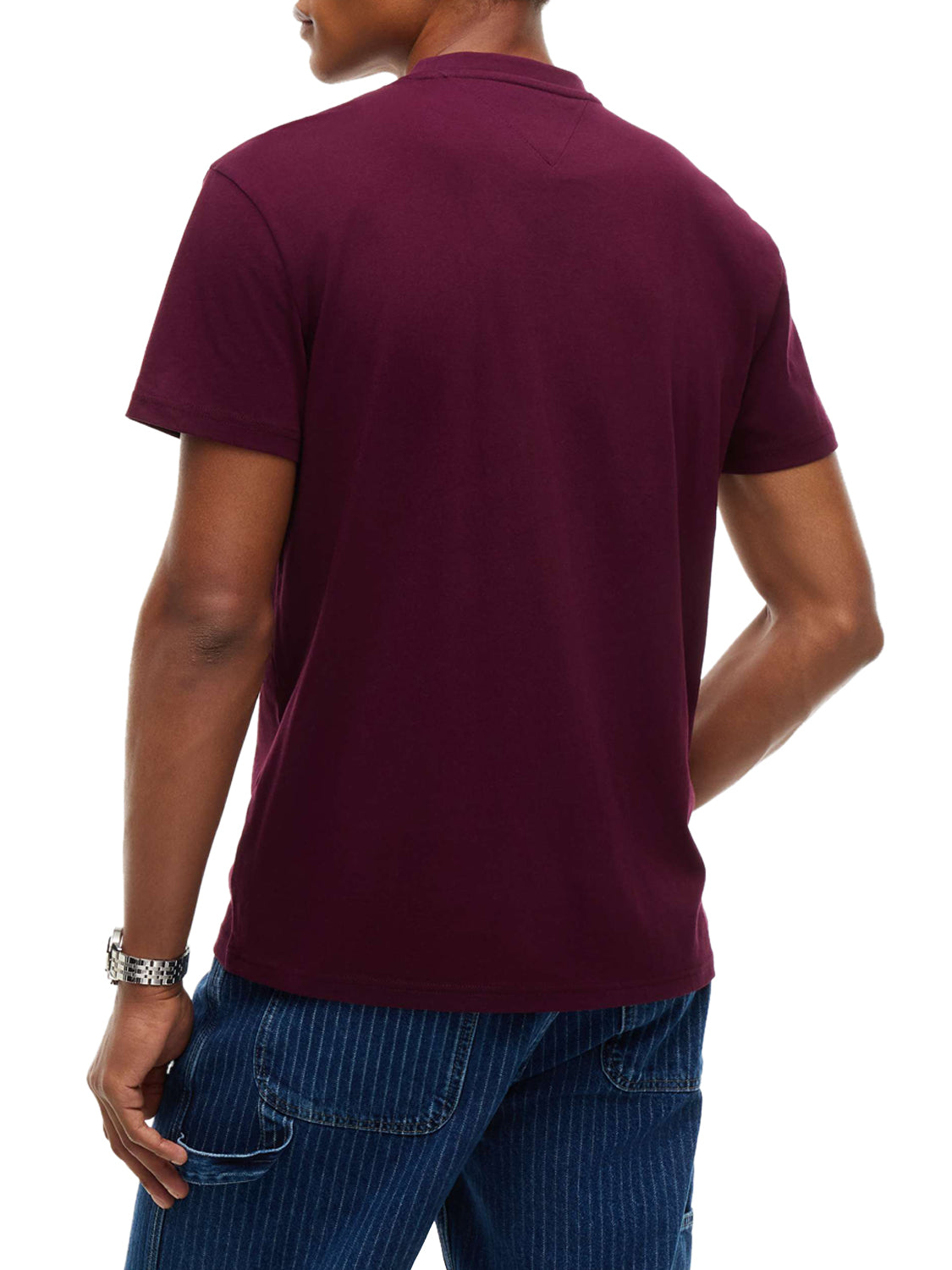 TOMMY JEANS 2USCITA T-Shirt Tommy Jeans Logo Frontale Bordeaux Calypso Berry