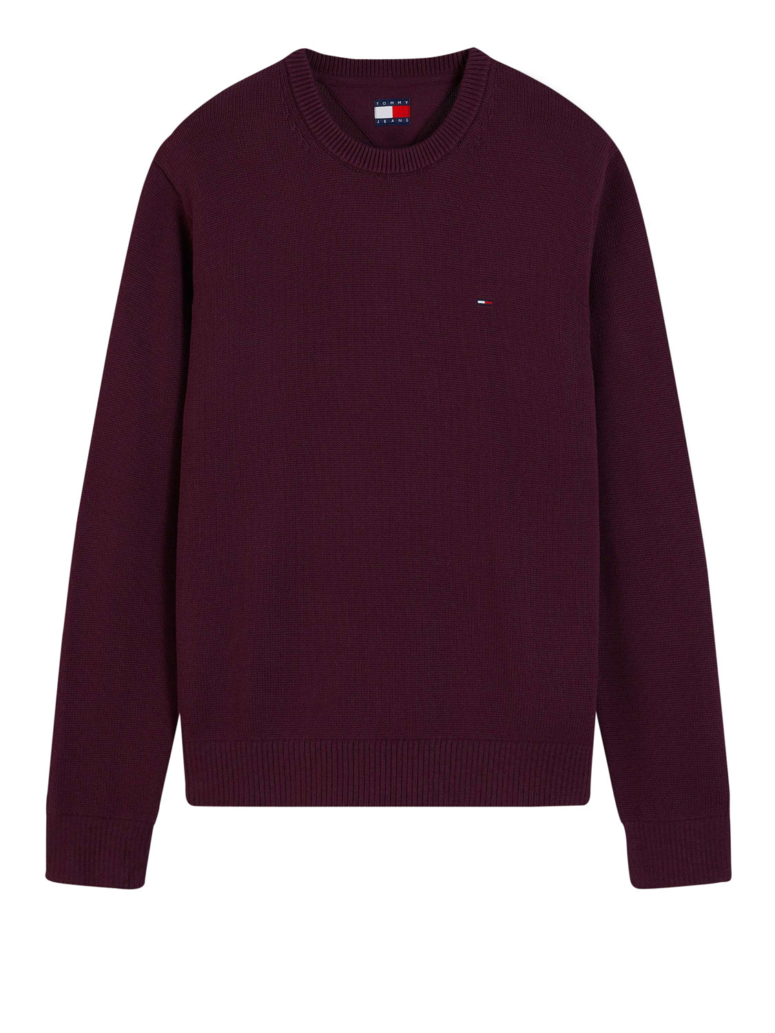 TOMMY JEANS 2USCITA Tommy Jeans Maglia In Tinta Unita - Bordeaux Calypso Berry