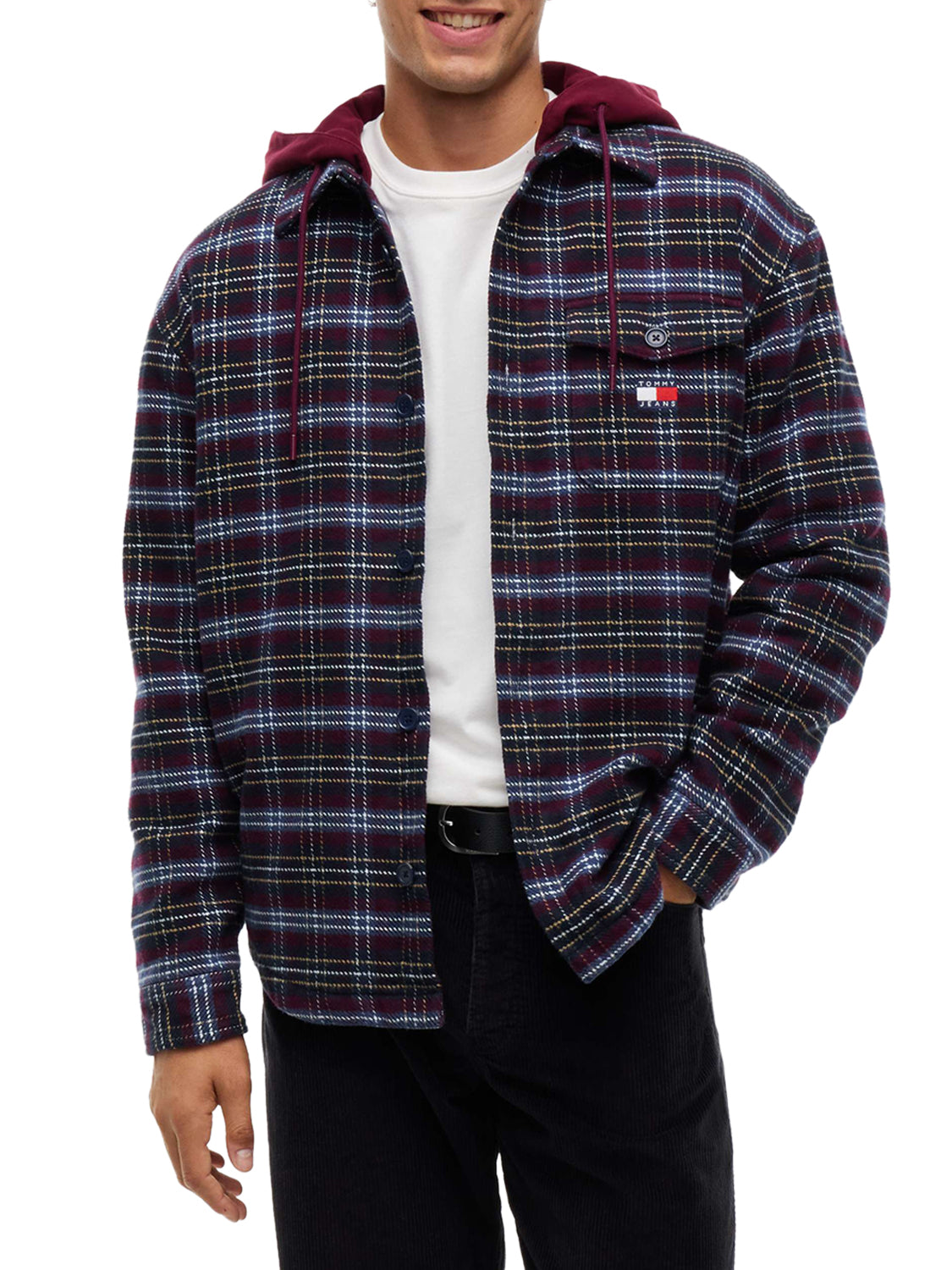 TOMMY JEANS 2USCITA Camicia Tommy Jeans Logo Frontale - Multicolore Calypso Berry Check
