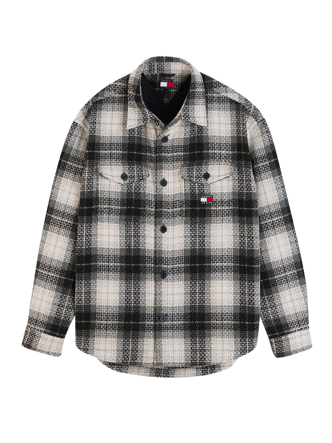 TOMMY JEANS 2USCITA Camicia Over Tommy Jeans DM0DM23616 - Nero Bianco Black Check