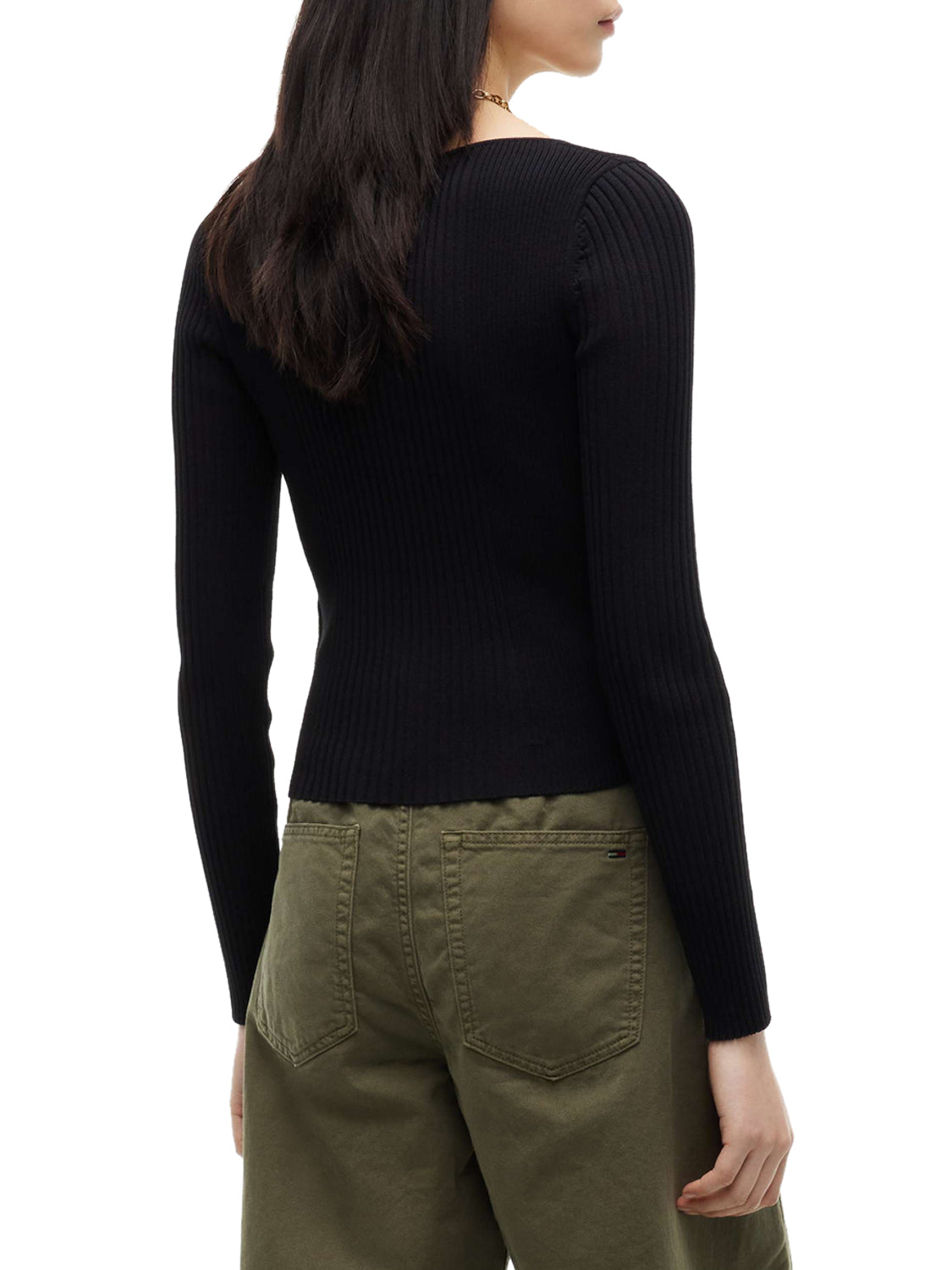 TOMMY JEANS 2USCITA Tommy Jeans Maglia In Tinta Unita - Nero BLACK