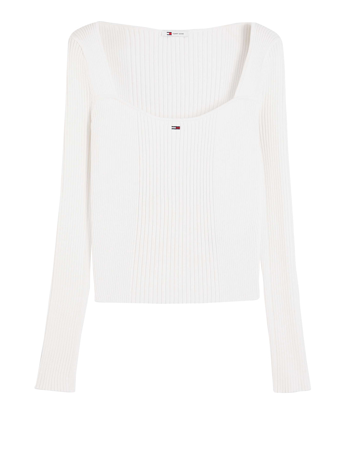 TOMMY JEANS 2USCITA Maglia Tommy Jeans In Tinta Unita - Bianco Off White