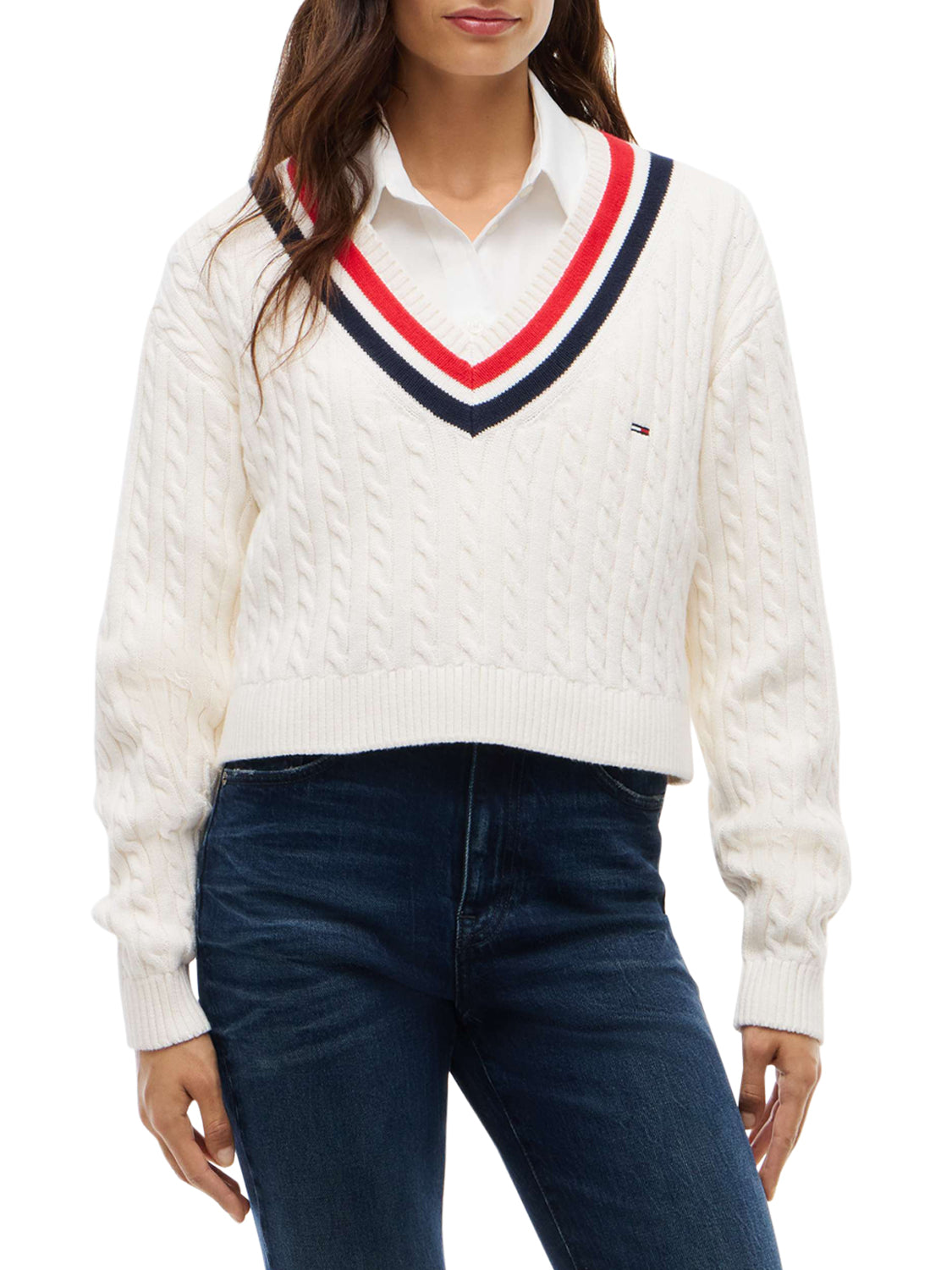TOMMY JEANS 2USCITA Maglia Tommy Jeans DW0DW23550 - Bianco Off White
