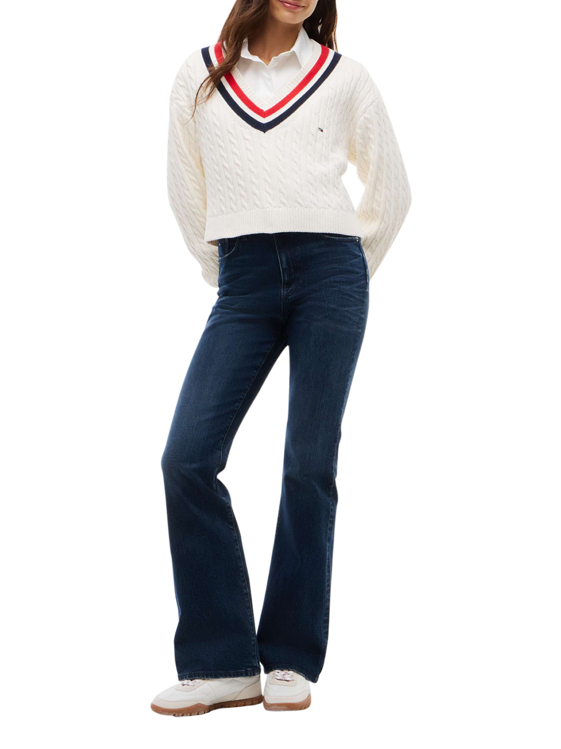 TOMMY JEANS 2USCITA Maglia Tommy Jeans DW0DW23550 - Bianco Off White