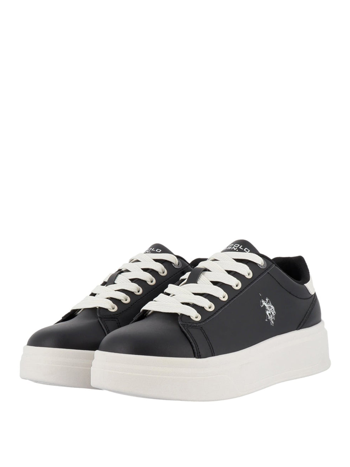 U.S.POLO CALZATURE STC U.S. Polo Sneaker Cemented Bianco Nero