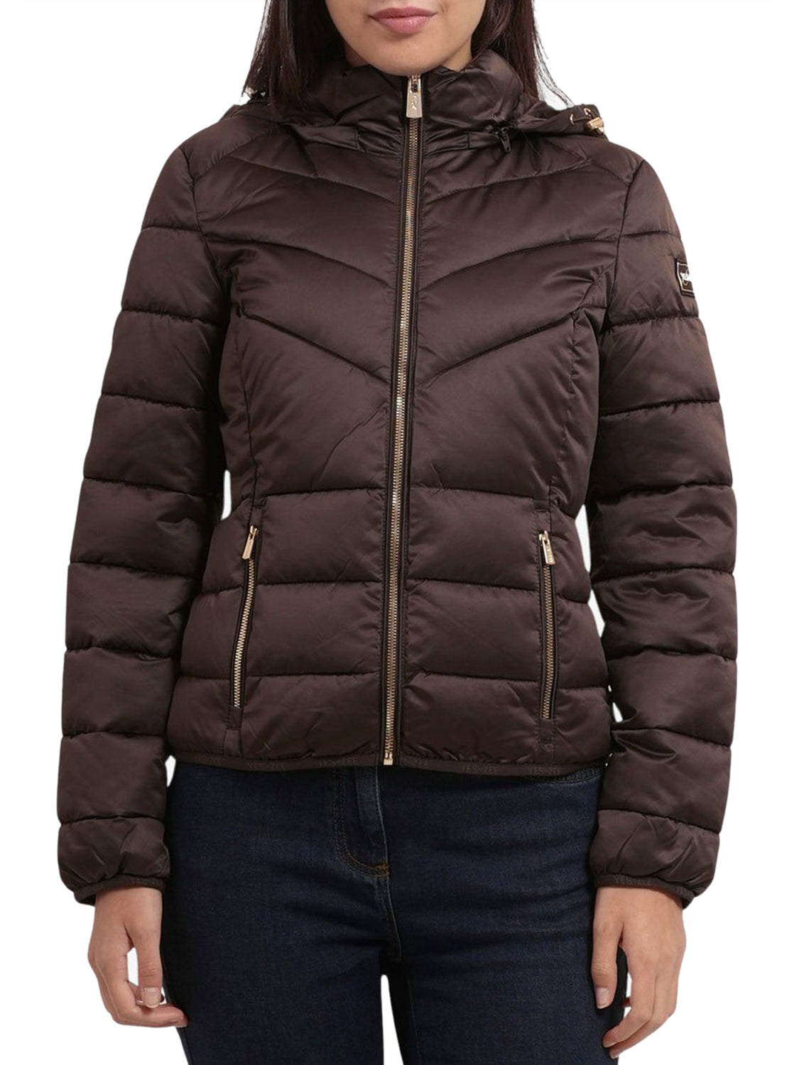 YES ZEE Giubbino Donna Trapuntato Con Cappuccio Staccabile Yes Zee - Moro Moro
