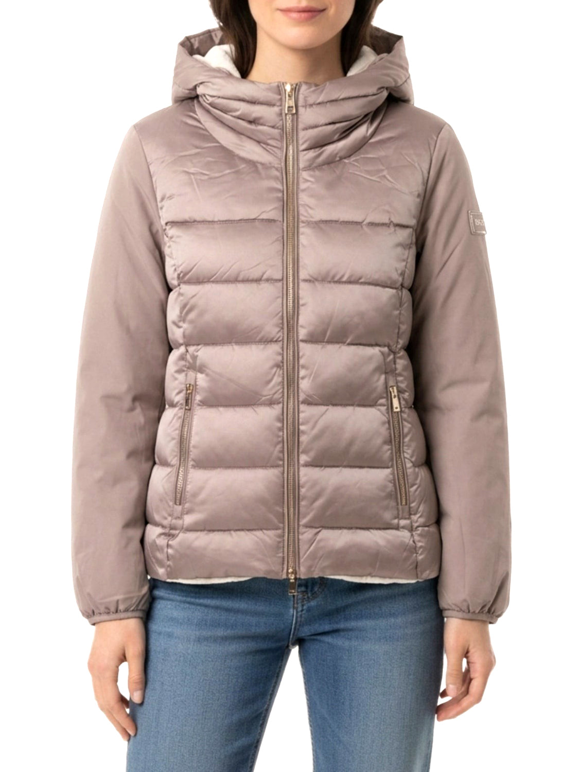 YES ZEE Giubbino Donna Trapuntato Con Finto Gilet Stac. Yes Zee - Beige Beige