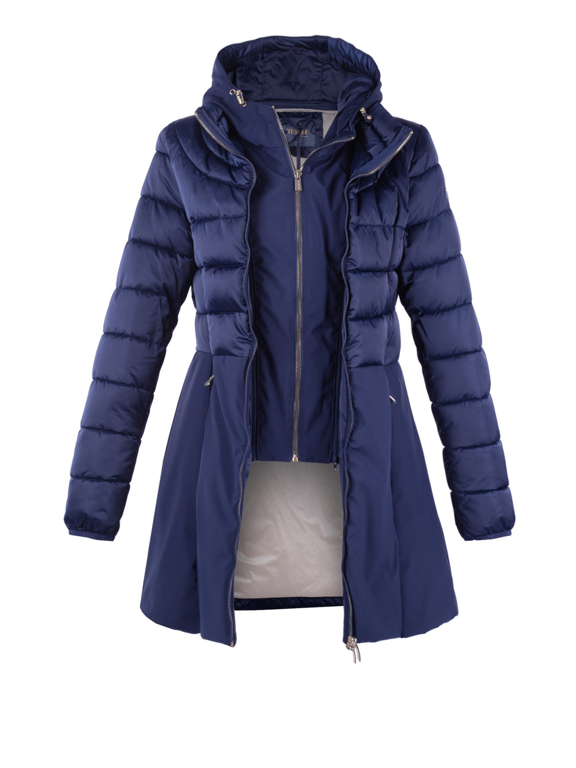 YES ZEE Cappotto Donna Trapuntato Con Finto Gilet Stac.Yes Zee - Blu BLU NAVY