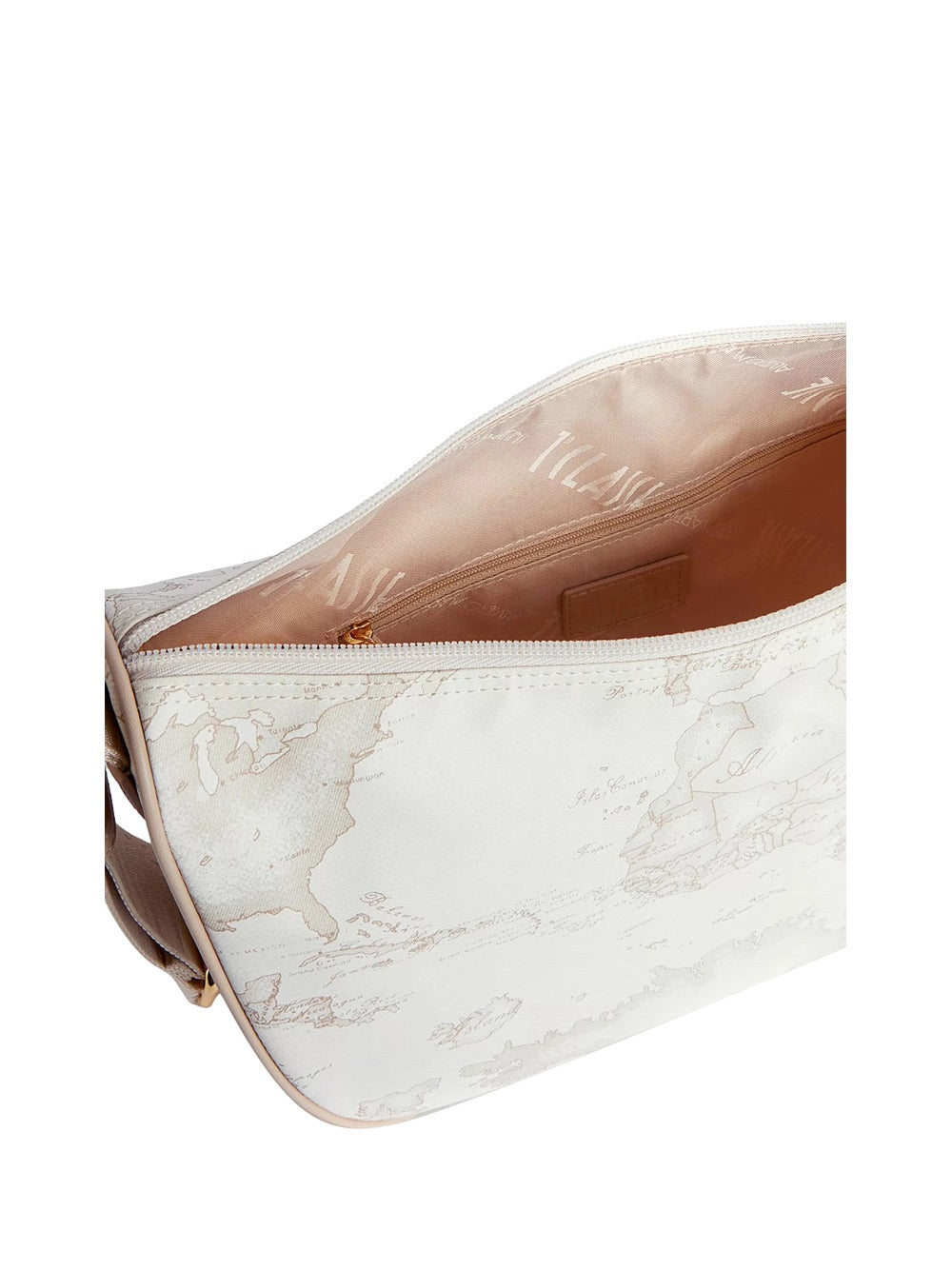 PRIMA CLASSE Alviero Martini Borsa A Tracolla Mezza Luna Geo Stampa - Bianco Bianco