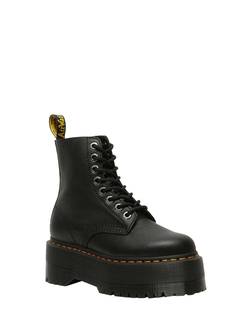 DR MARTENS Anfibio Donna Nero in pelle 1460 PASCAL MAX platform 6 cm Nero