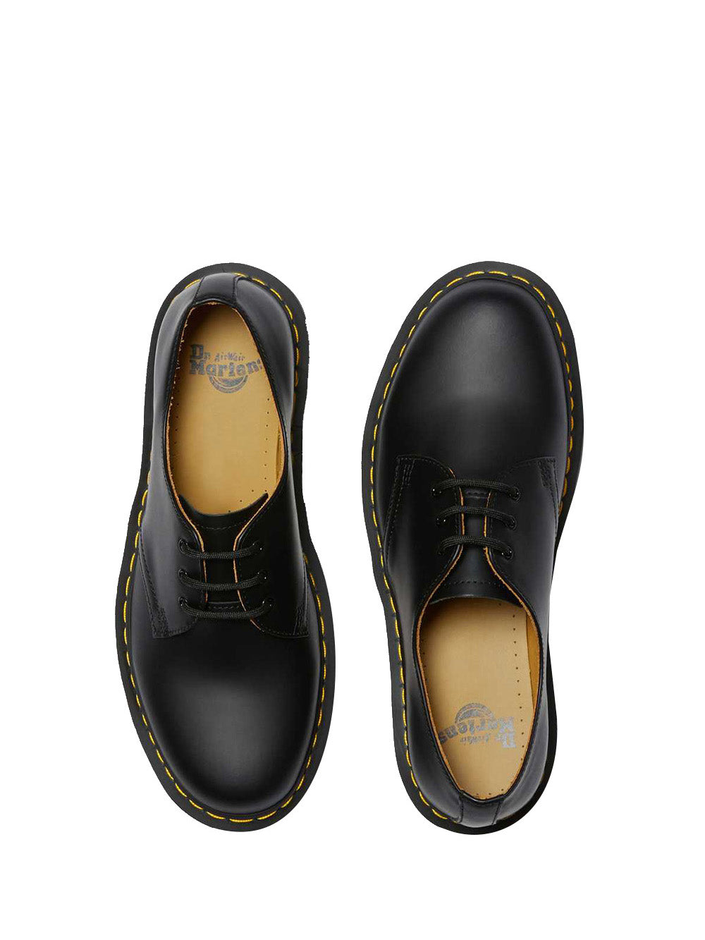 DR MARTENS Stringate Uomo 1461 SMOOTH in pelle con occhielli neri Nero