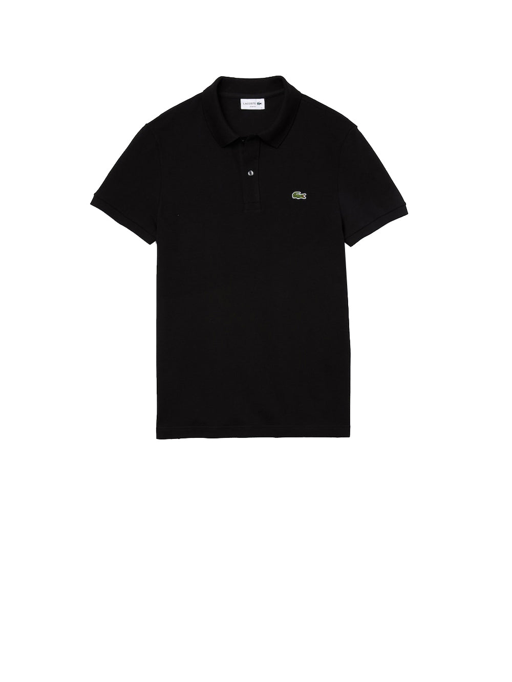 LACOSTE Polo Uomo Nera a maniche corte con logo brand Nero