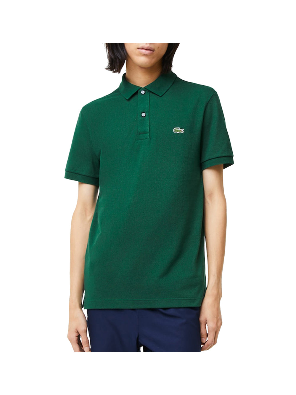 LACOSTE Polo Uomo Verde a maniche corte con logo brand Verde