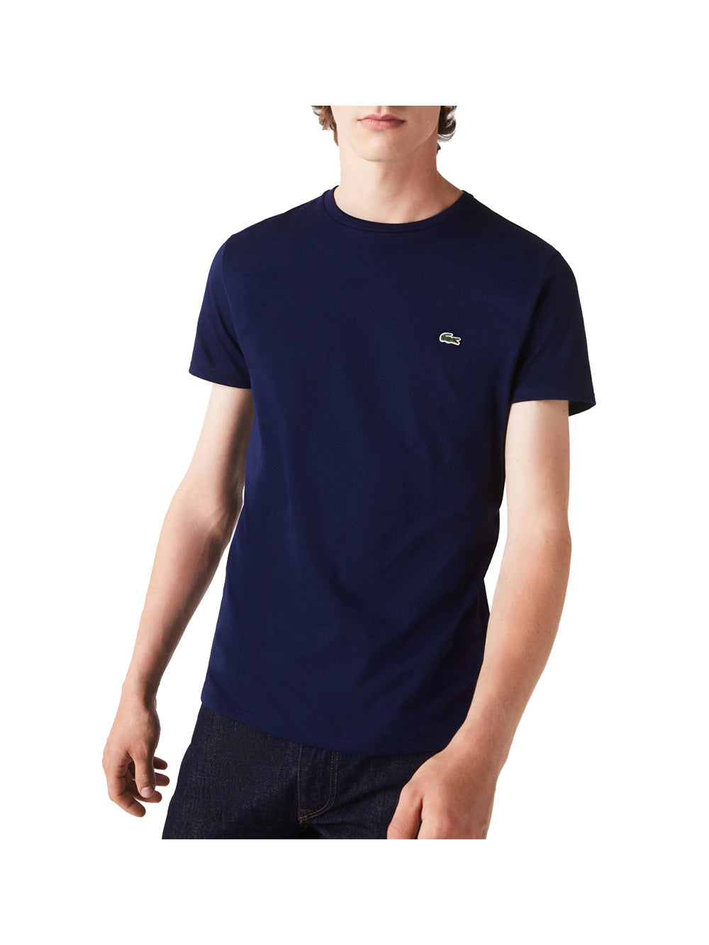 LACOSTE T-shirt Uomo BLu Navy a maniche corte con logo NAVY