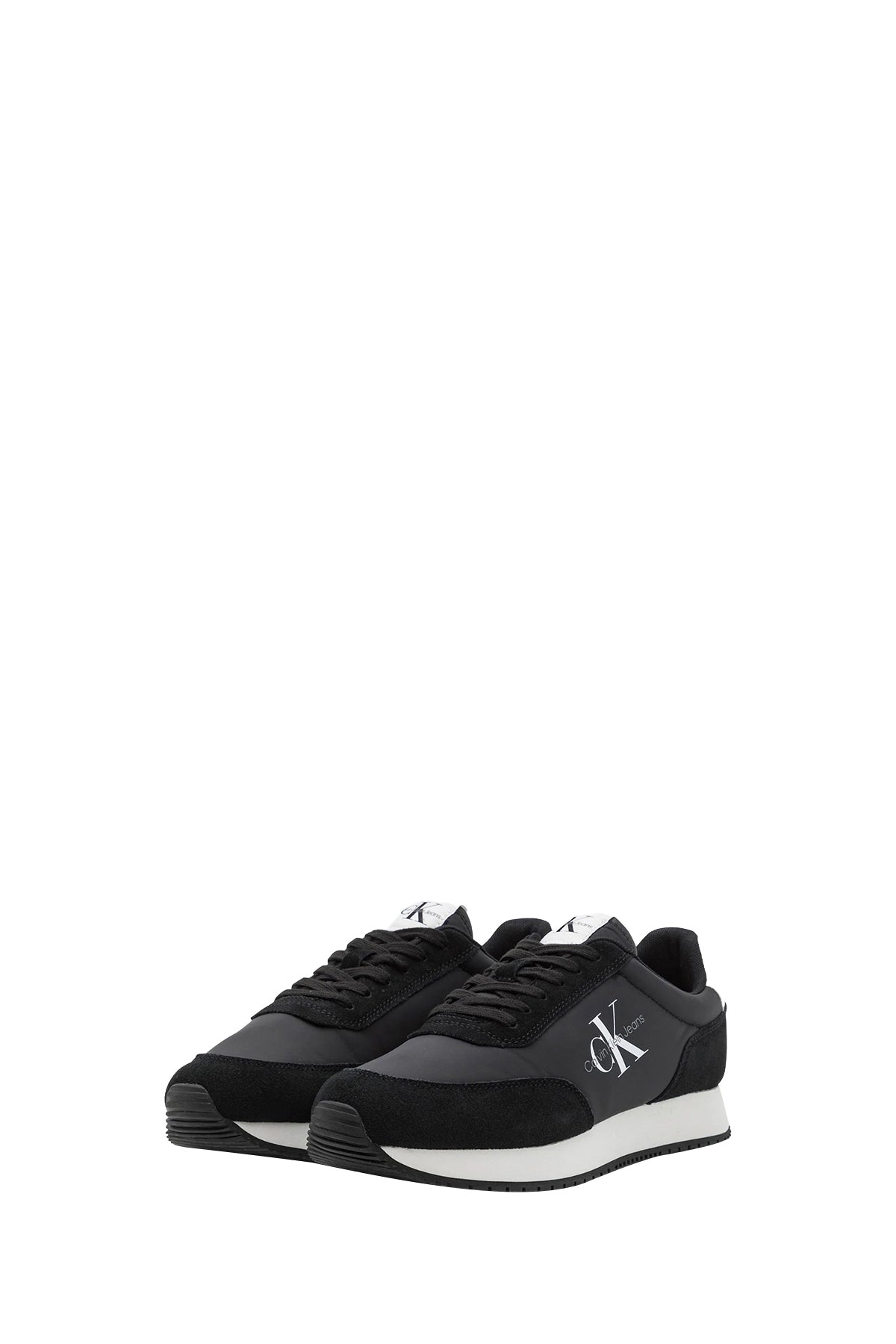 CALVIN CALZATURE Sneakers Uomo Retro Runner Nero Nero