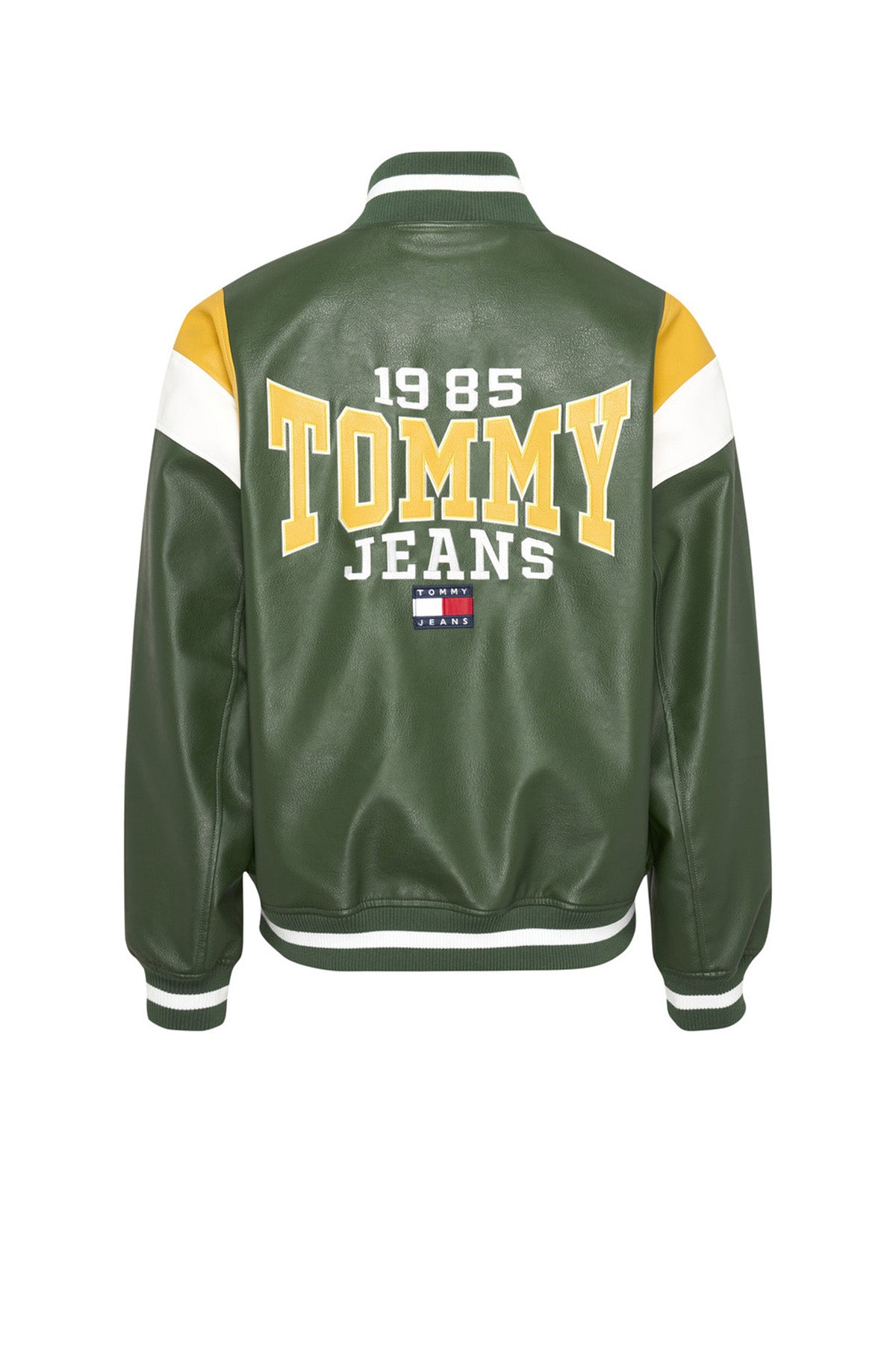 TOMMY JEANS 1USCITA Giubbotto Uomo Tjm Rlx Letterman Verde Verde