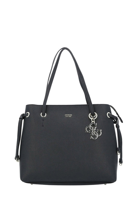 GUESS 2 USCITA Borsa Shopping Con Logo Nero Nero
