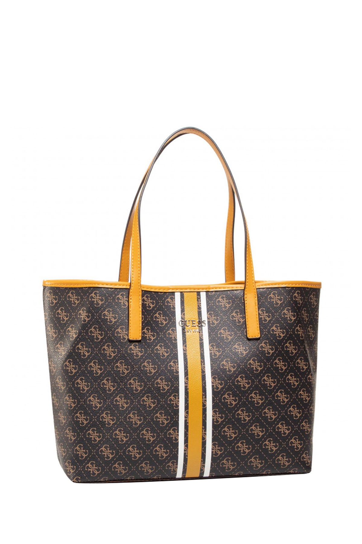 GUESS 2 USCITA Borsa Vikky 4G Logo All Over Marrone Marrone