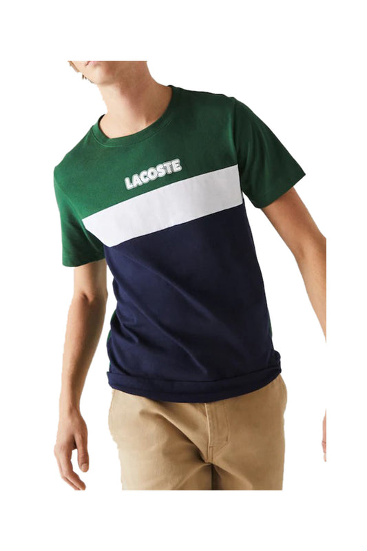 LACOSTE T-Shirt Con Logo Verde Verde