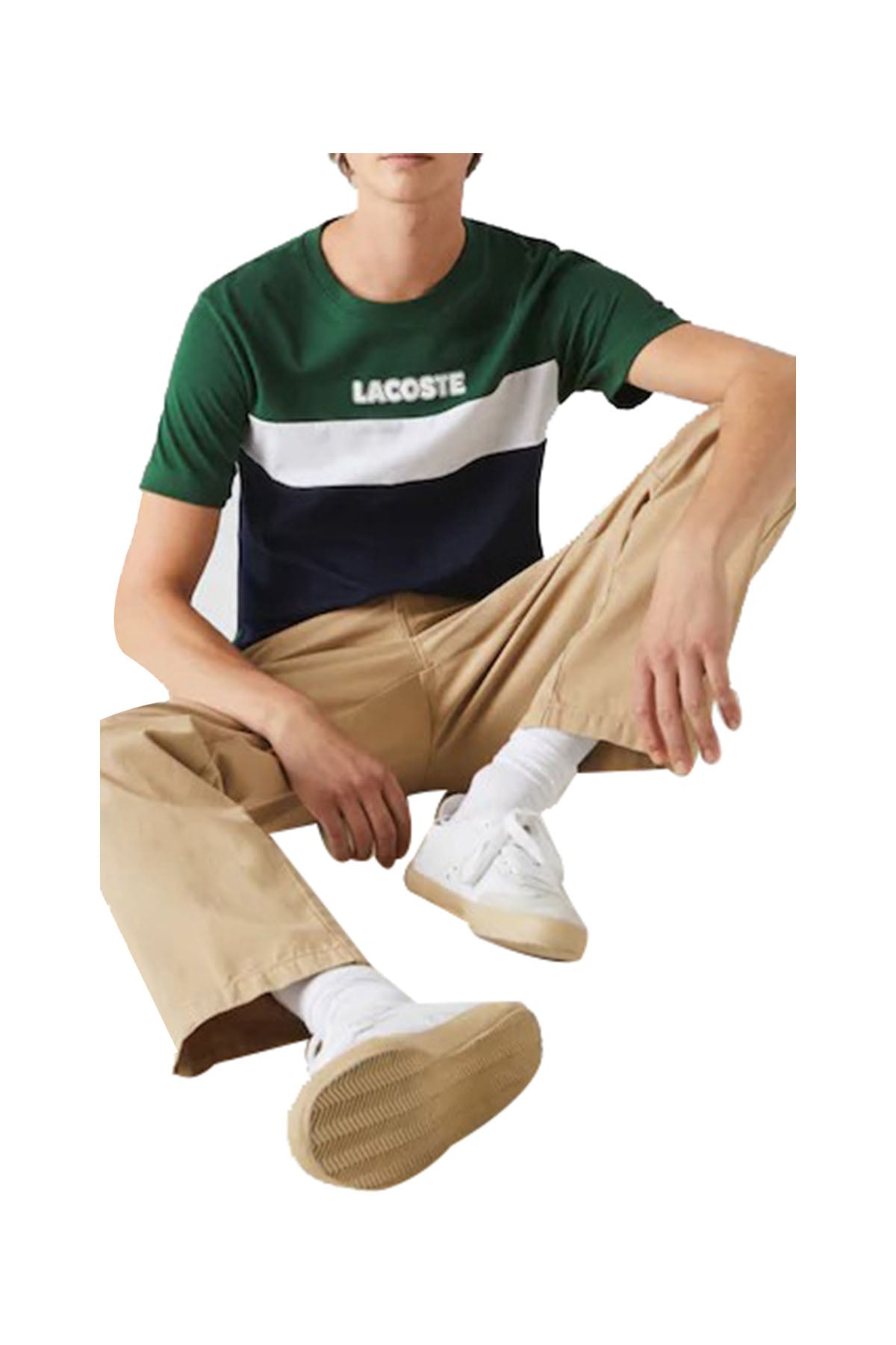 LACOSTE T-Shirt Con Logo Verde Verde