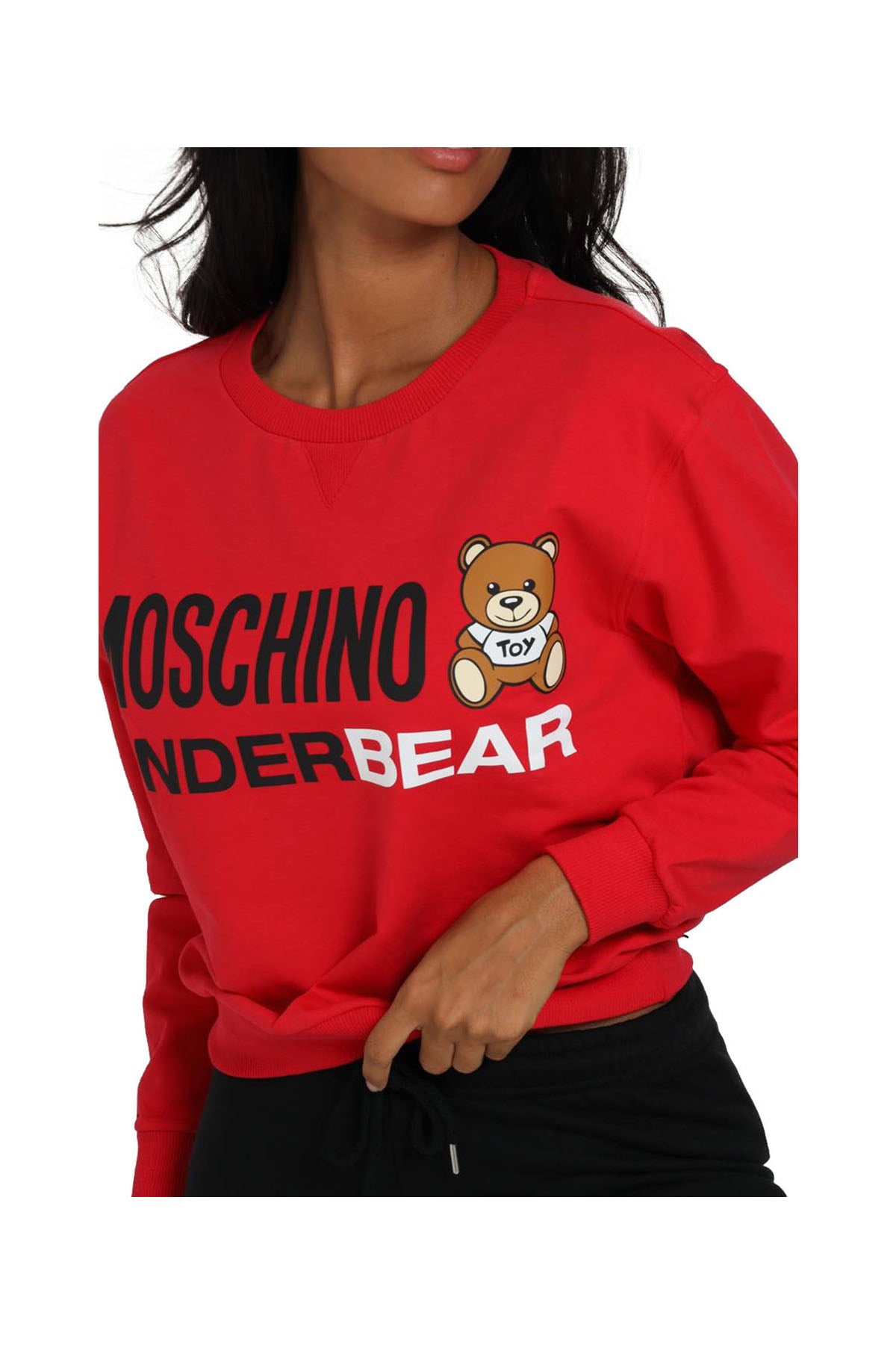MOSCHINO UNDERWEAR Felpa Con Logo Rosso Rosso