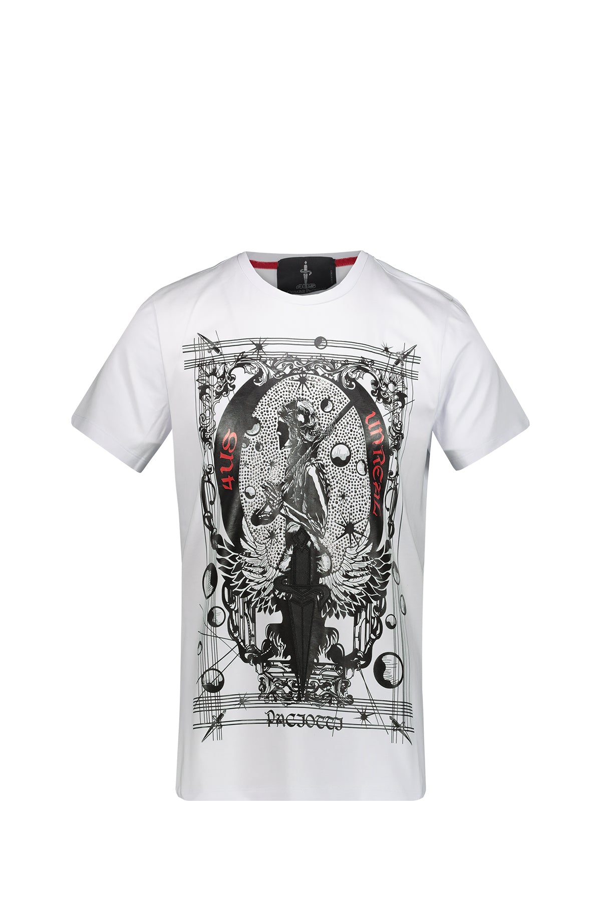 PACIOTTI T-Shirt Stampa Guerriero Bianco Bianco