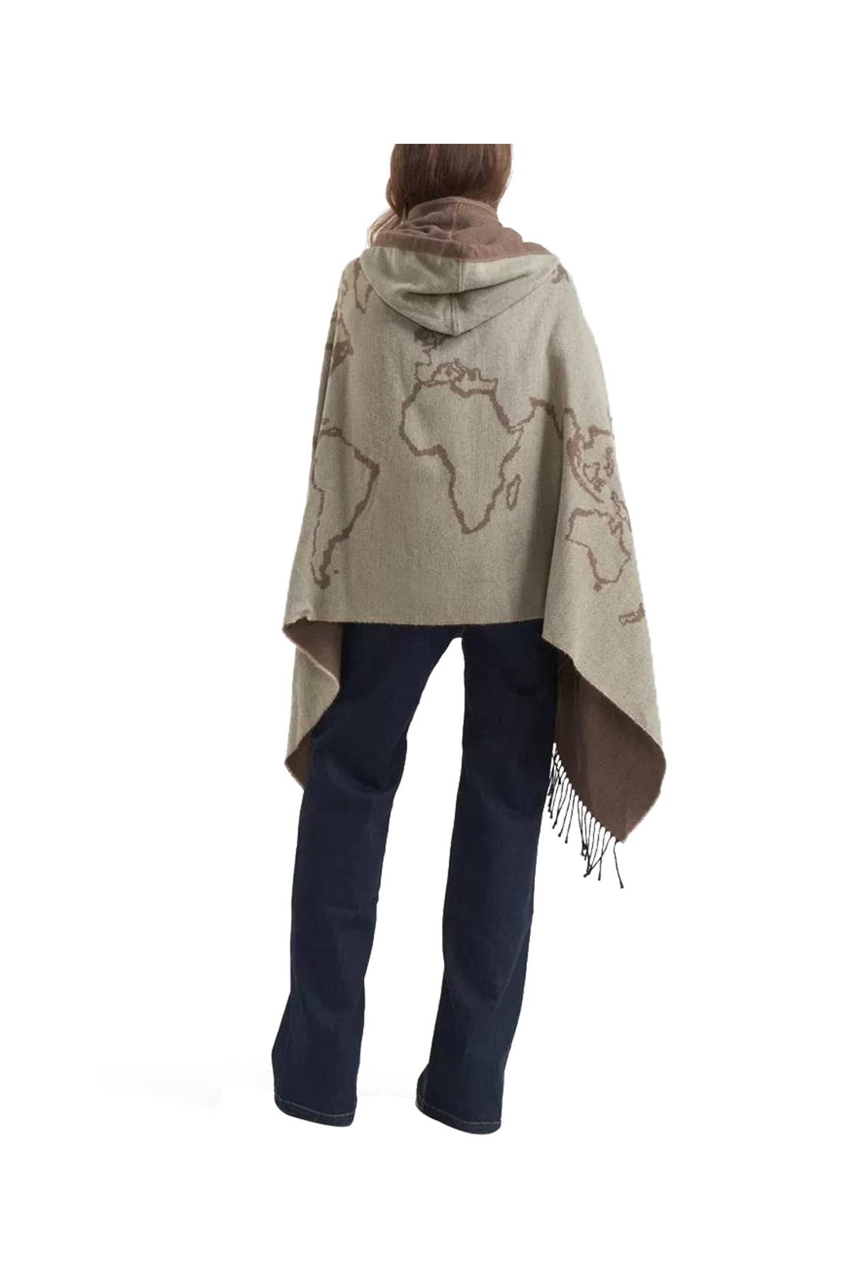 PRIMA CLASSE Poncho Con Cappuccio Beige Beige