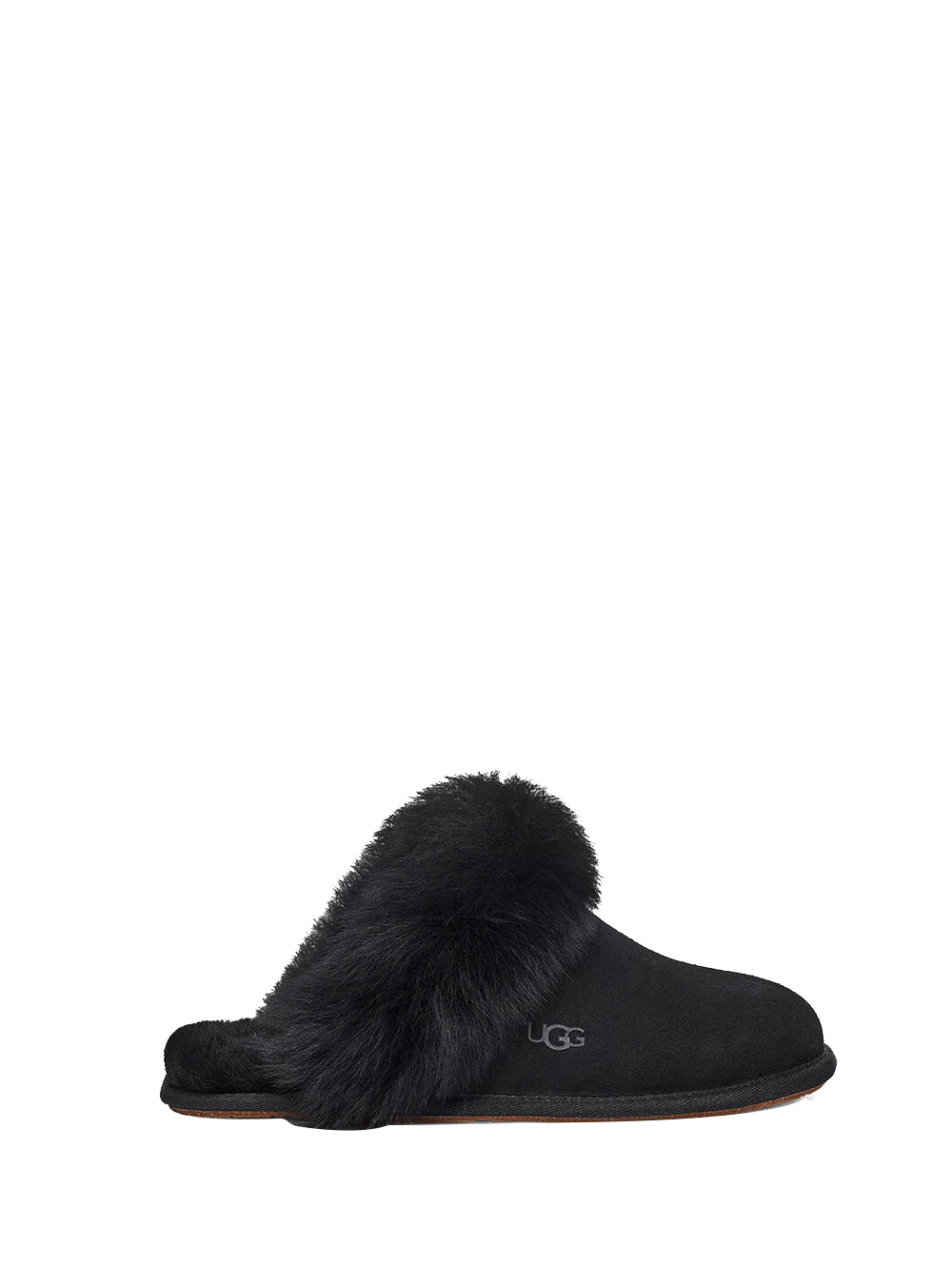UGG Ciabatte Donna in pelle di pecora con punta arrotondata Nero