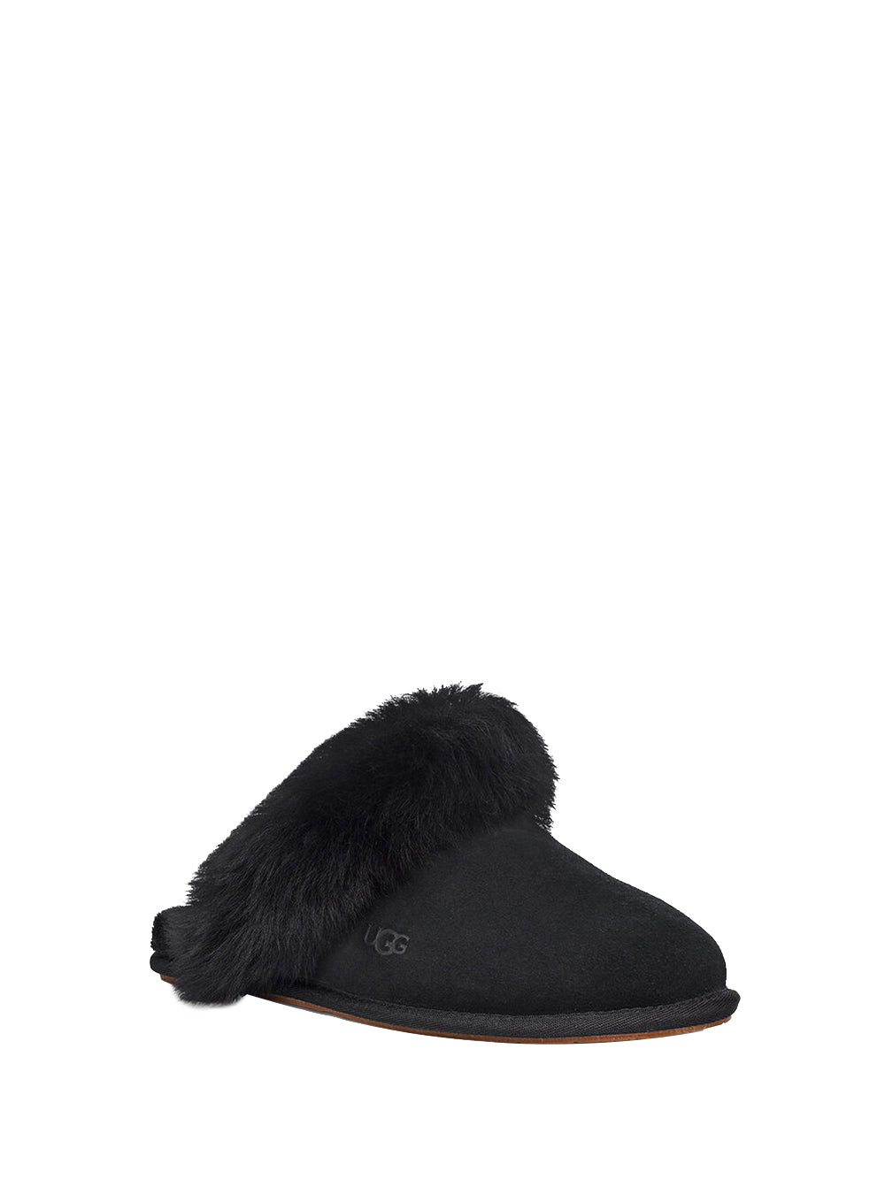 UGG Ciabatte Donna in pelle di pecora con punta arrotondata Nero