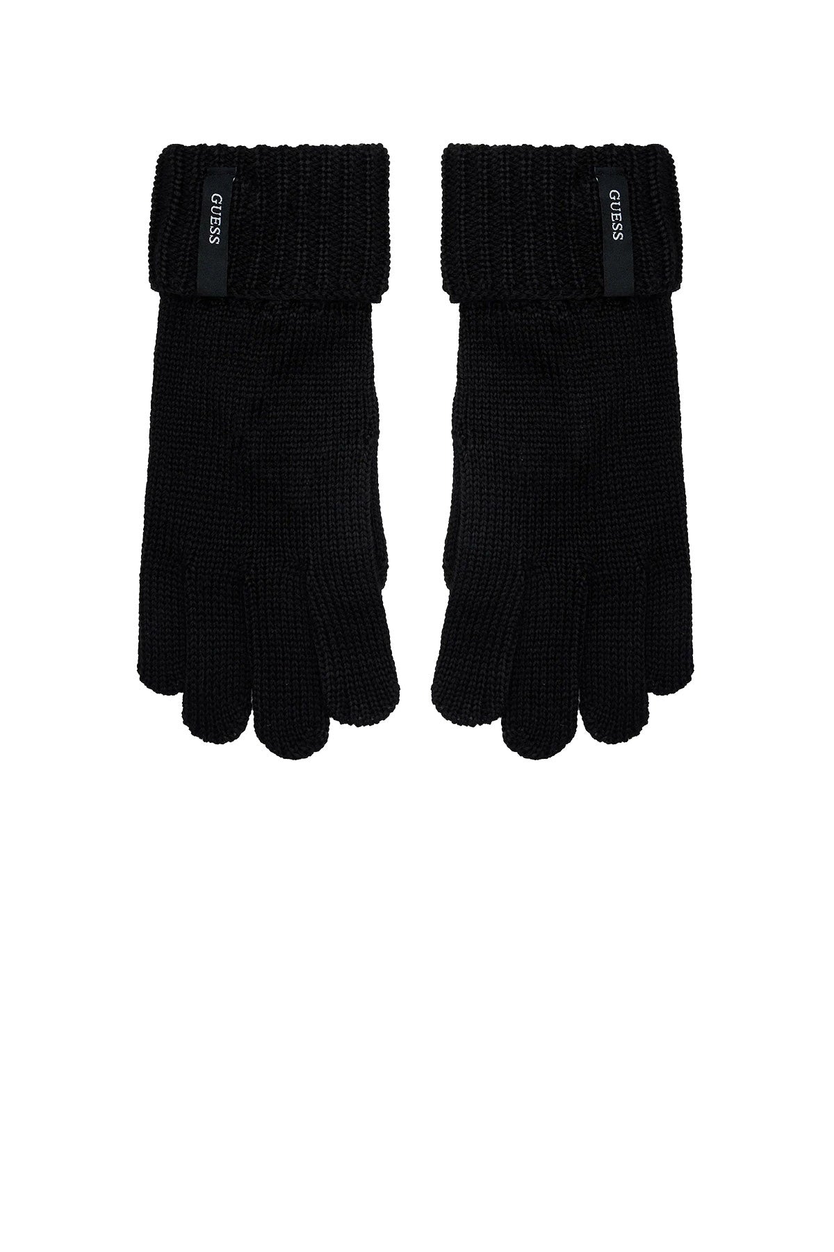 GUESS 2 USCITA Guanti Uomo Tinta Unita Nero Nero