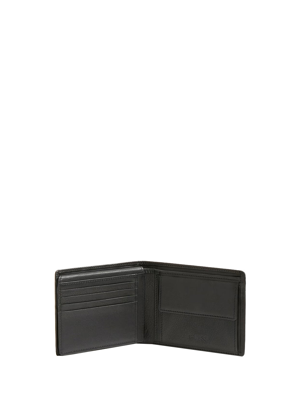 GUESS 2 USCITA Portafoglio Uomo con scomparti per monete Nero
